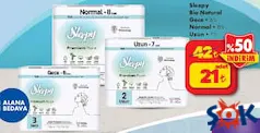 SLEEPY BİO NATURAL 3 GECE HİJYENİK PED 6 LI
